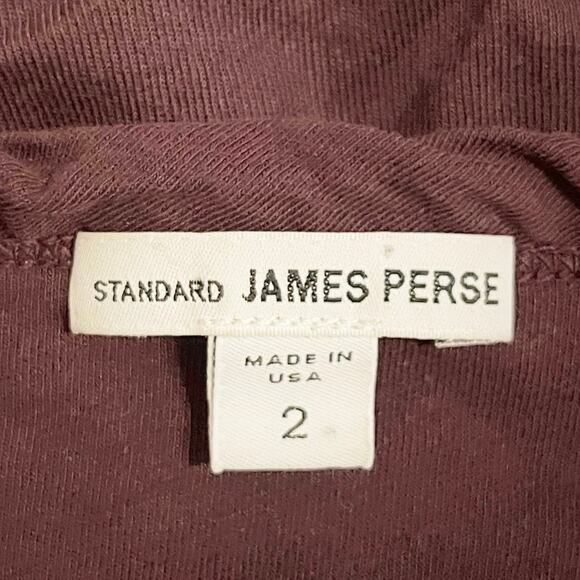 Standard James Perse Purple Split Neck Ruched Bodycon Tank Midi Dress Size 2 - Picture 4 of 7